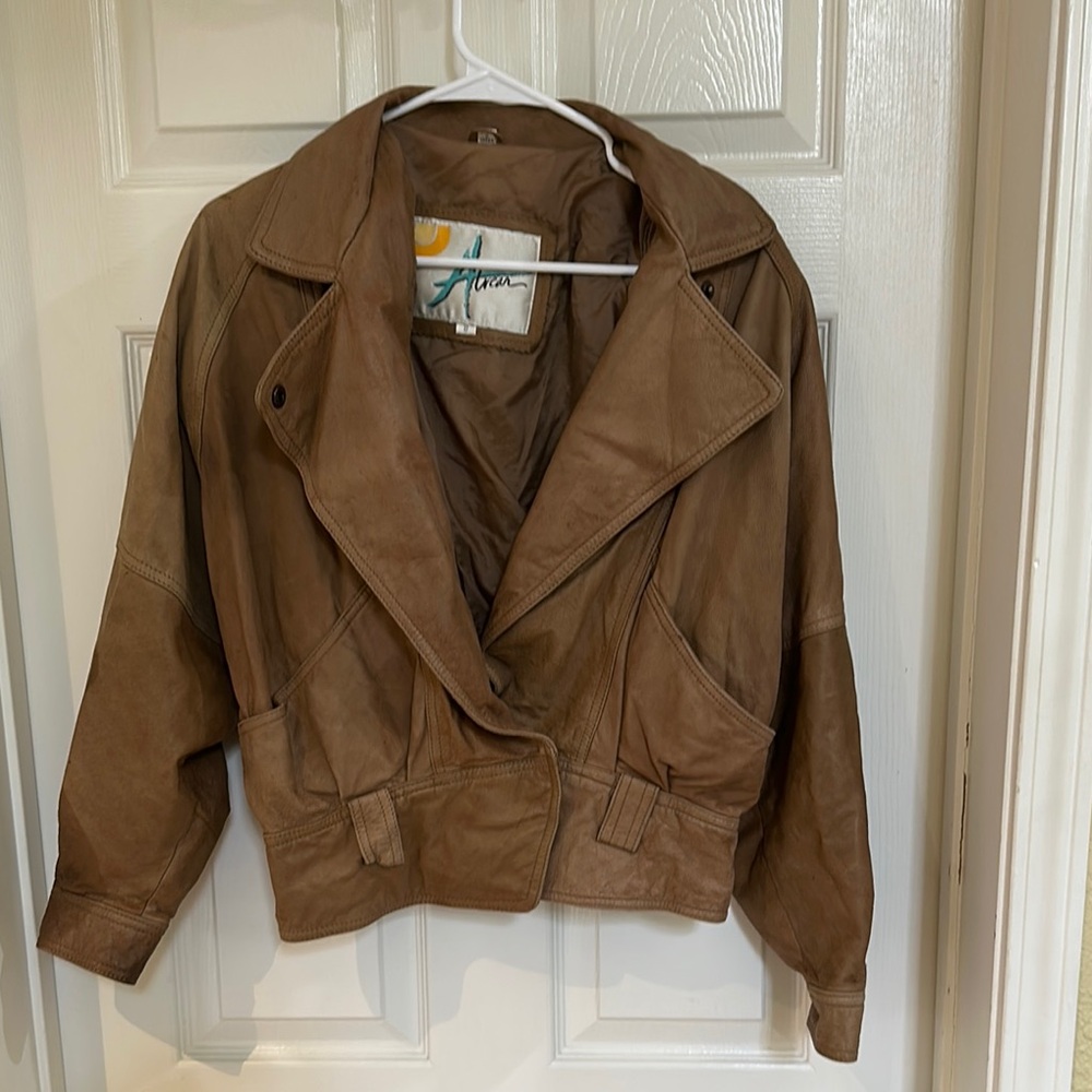 ALVEAR Women's Brown Leather Jacket